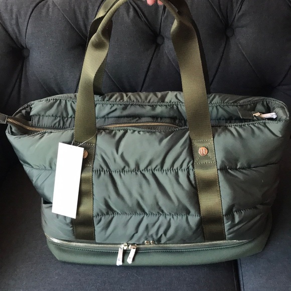 sweaty betty luxe gym bag olive